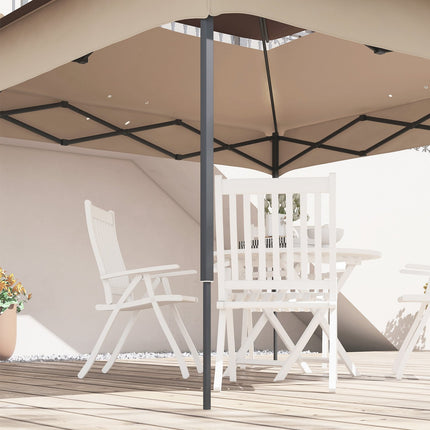 Vervangend Dak 3,25 X 3,25 M Paviljoendak Voor Metalen Paviljoen Tuinpaviljoen Partytent Tuintent Polyester Koffie