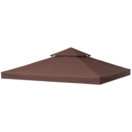 3x3M Coffee Replacement Canopy For Metal Gazebo - Polyester