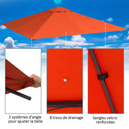 Orange Polyester Gazebo Roof Cover, Sun protection, 3x3 m