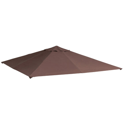 Gazebo Replacement Cover, Sun Shade, 2.93x2.93M, Coffee