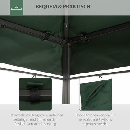 Replacement gazebo roof, 3x4M polyester, green
