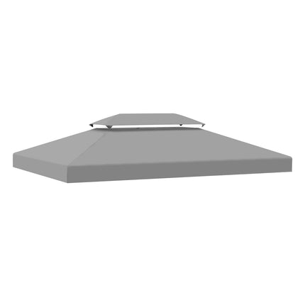 Replacement roof in polyester gazebo, 3x4M light grey