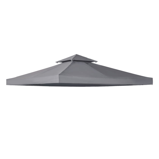 Replacement dark gray gazebo roof, 3x3M polyester cover