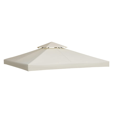 Metal Gazebo Replacement Roof, 3x3M, Cream Polyester
