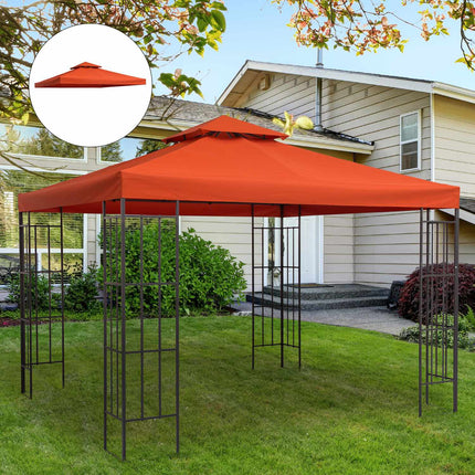 Replacement gazebo roof, rust red polyester, 3x3M