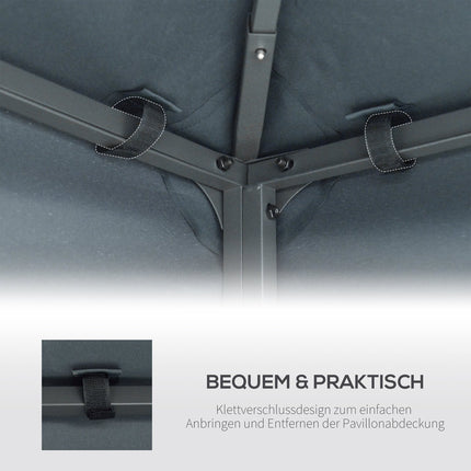 Carbon gray polyester roof for 3x3M Metal Gazebo