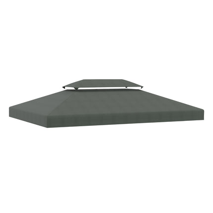 Dark gray 3x4M polyester roof replacement for gazebo