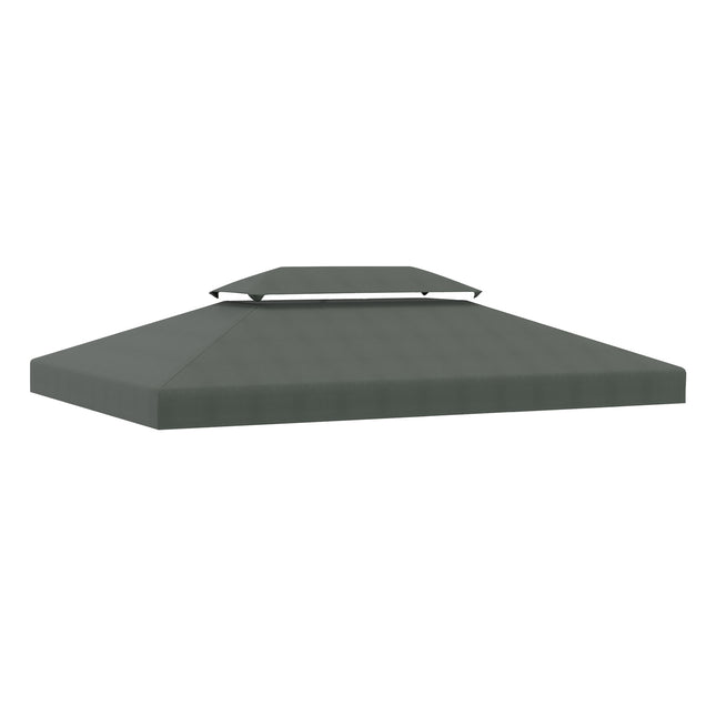Dark gray 3x4M polyester roof replacement for gazebo