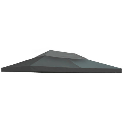 Charcoal gray polyester gazebo roof, 3x4M replacement