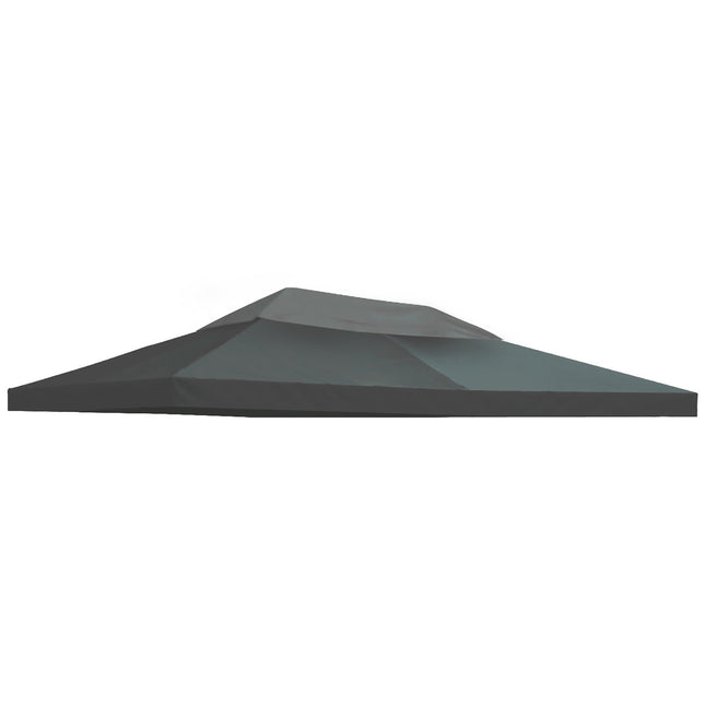 Charcoal gray polyester gazebo roof, 3x4M replacement