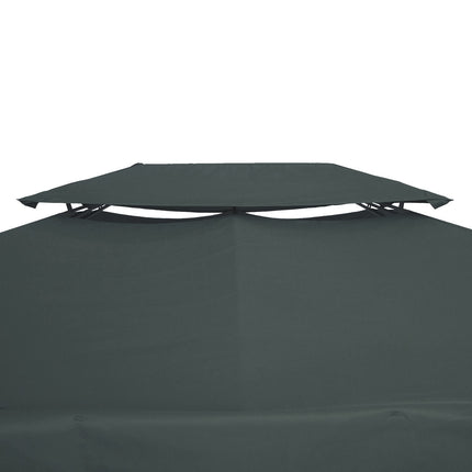 Charcoal gray polyester gazebo roof, 3x4M replacement