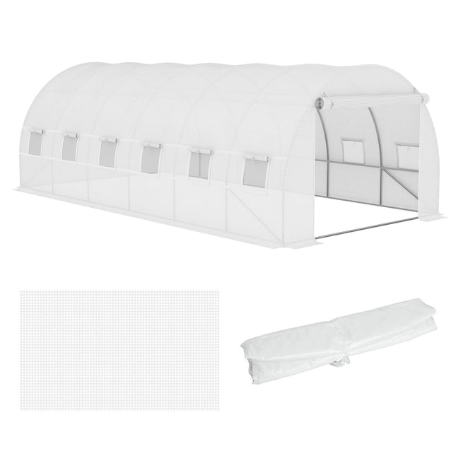Greenhouse film - Tear-resistant, 600x300x200 cm, 12 windows