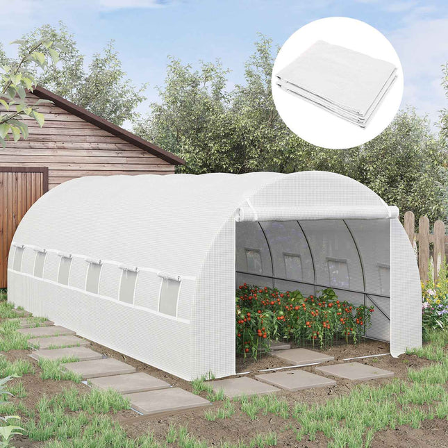 Greenhouse film - Tear-resistant, 600x300x200 cm, 12 windows