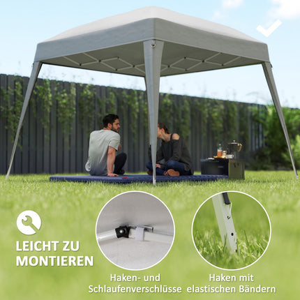 Vervangingsdak voor paviljoen 3x3 m, waterafstotend, stabiel, winterbestendig paviljoendak voor vouwpaviljoen, stormvaste partytent, vervangende hoes, afdekking met enkel dak, overkapping voor tuinpaviljoen, lichtgrijs