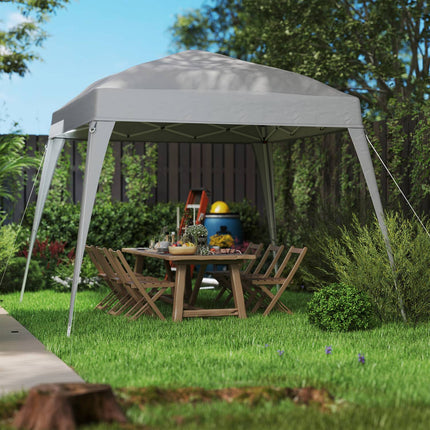 Vervangingsdak voor paviljoen 3x3 m, waterafstotend, stabiel, winterbestendig paviljoendak voor vouwpaviljoen, stormvaste partytent, vervangende hoes, afdekking met enkel dak, overkapping voor tuinpaviljoen, lichtgrijs
