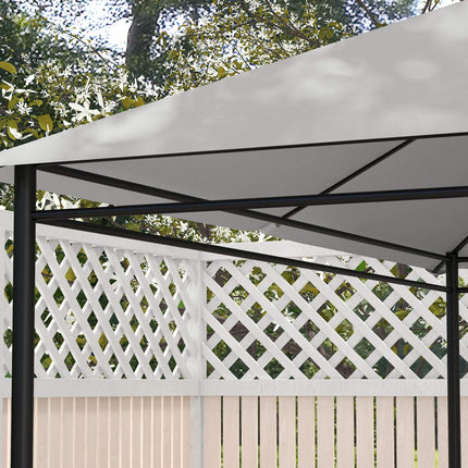 Vervangingsdak voor paviljoen 4 x 3m, waterafstotend paviljoendak met UV-bescherming 30+, vervangingsafdekking voor tuinpaviljoen, reserveonderdelen van polyesterweefsel, 180 g/m², lichtgrijs Aosom