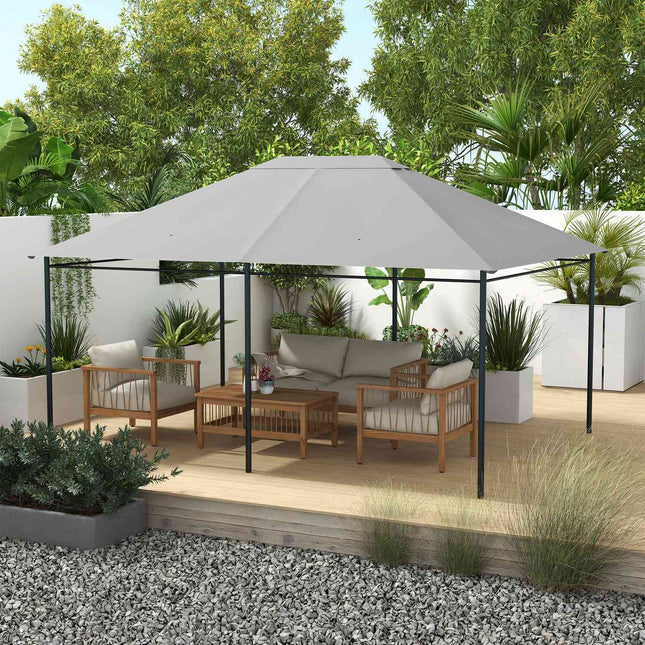 Light gray pavilion roof replacement 4x3m, UV 30+, water repellent