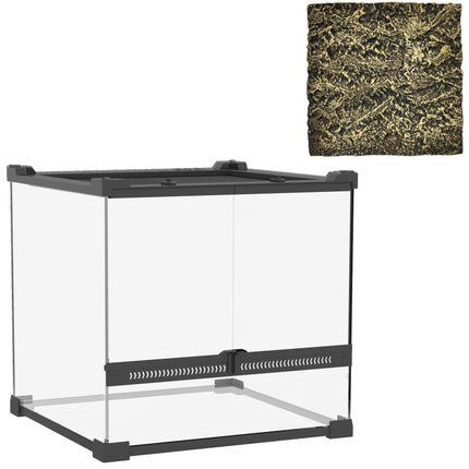 Reptile Glass Terrarium, Waterproof Base, Secure Lock