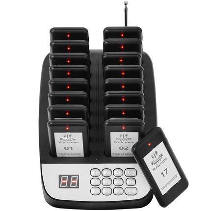 Restaurant Pager System, 500m Range, 16 Buzzers