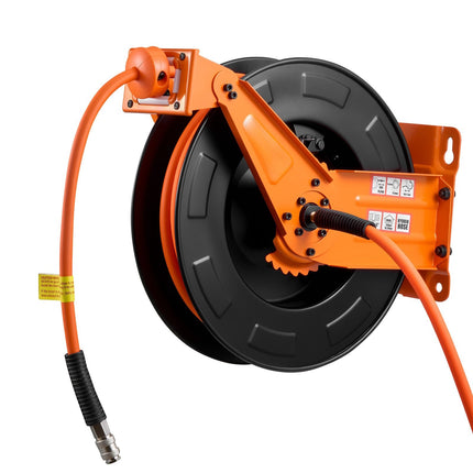 Retractable Air Hose Reel 15m 3/8in, 300 PSI, Auto Rewind