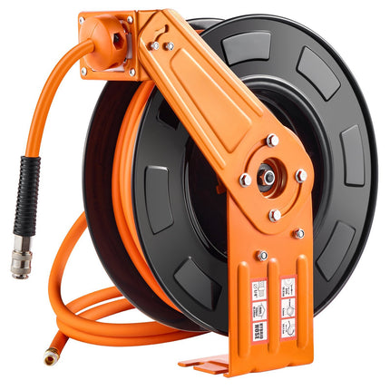 Retractable Air Hose Reel, 3/8 in x 65 ft, 300 PSI