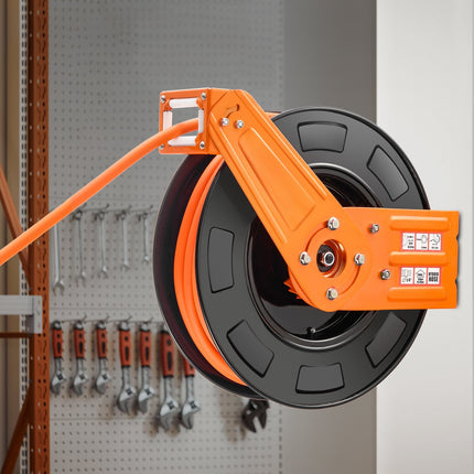 Retractable Air Hose Reel, 3/8 in x 65 ft, 300 PSI