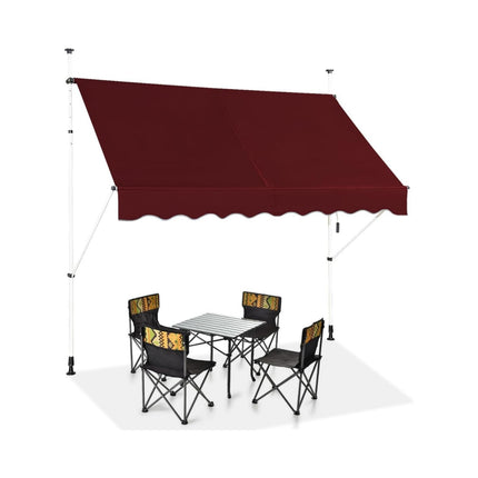 Retractable Awning 200cm, UV-Resistant, Adjustable Height