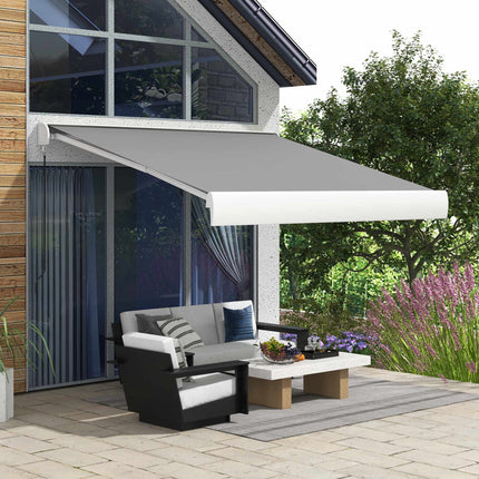 Retractable Awning, 295x250 cm, Remote Control, Light Grey