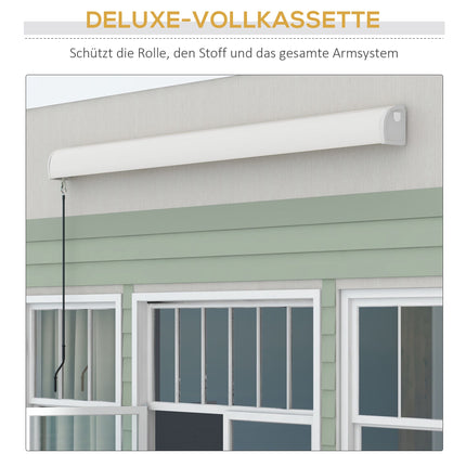 Retractable Awning, 295x250 cm, Remote Control, Light Grey