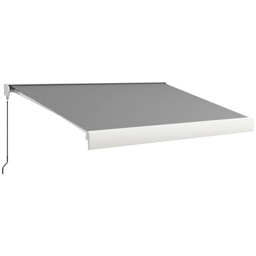 Retractable Awning, 395x300 cm, Remote & Manual Control