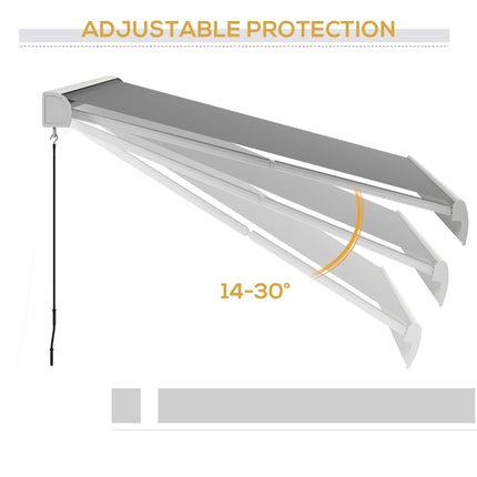 Retractable Awning, 395x300 cm, Remote & Manual Control