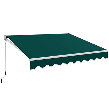 Retractable Awning, 3x2.5m, UV & Water Resistant, Green