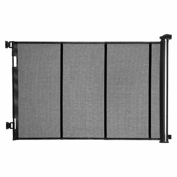 Retractable Baby Gate, 120 in Wide, 38.5 in Tall, Black