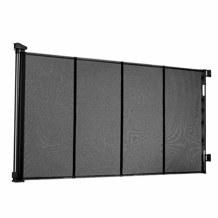 Retractable Baby Gate, 120 in Wide, 38.5 in Tall, Black