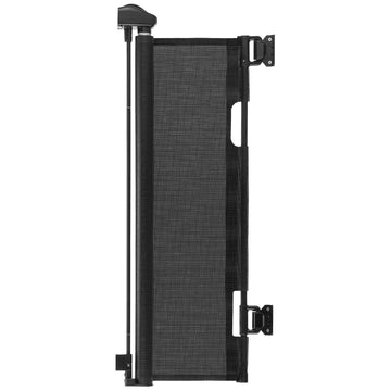 Retractable Baby Gate, 1430mm Wide, Locking Mesh, Black