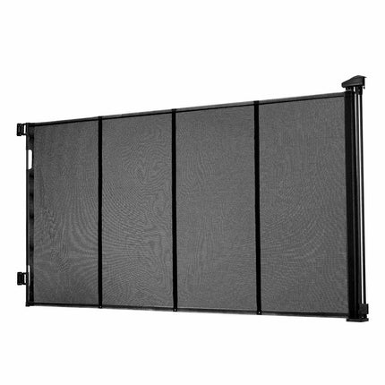Retractable Baby Gate, 163 in Extra Wide, Black