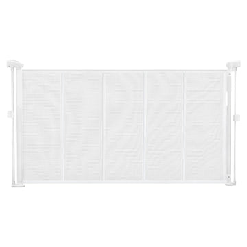 Retractable Baby Gate, 34 in Tall, Extends 55 in, White