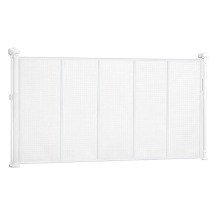Retractable Baby Gate, 34 in Tall, Extends 55 in, White