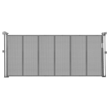 Retractable Baby Gate, 34 in Tall, Extends to 71 in, Gray