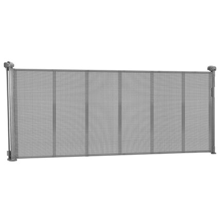 Retractable Baby Gate, 34 in Tall, Extends to 71 in, Gray