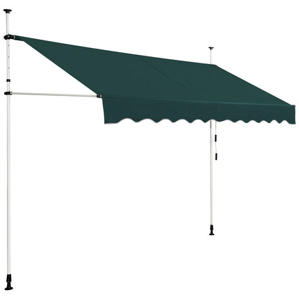 Retractable Balcony Awning, 300cm, No-Drill, UV-Resistant