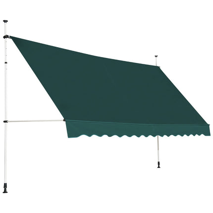 Retractable Balcony Awning, 400 cm, UV Resistant, Green