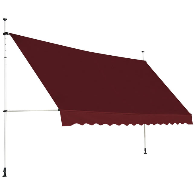 Retractable Balcony Awning, 400 cm, UV-Resistant, Red