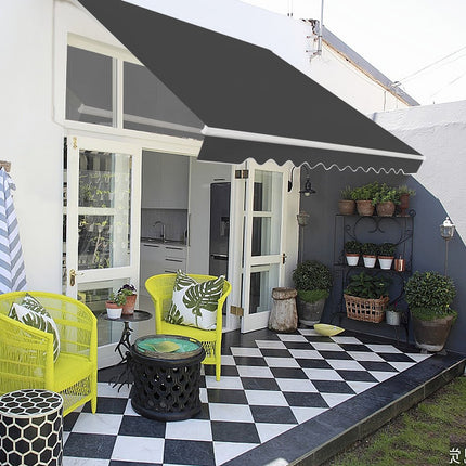 Retractable Balcony Awning, 400x250 cm, Grey, Sun Protection