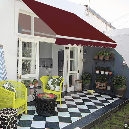Retractable Balcony Awning, 400x250 cm, Wine Red