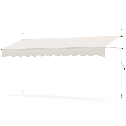 Retractable Balcony Awning, No-Drill, Adjustable Height, UV Protection
