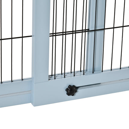 Retractable Dog Gate, Wood and Steel, 180 cm Wide