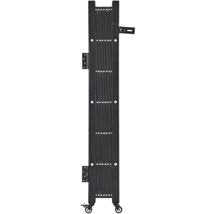 Retractable Folding Security Gate, Lockable Steel 190x131 cm
