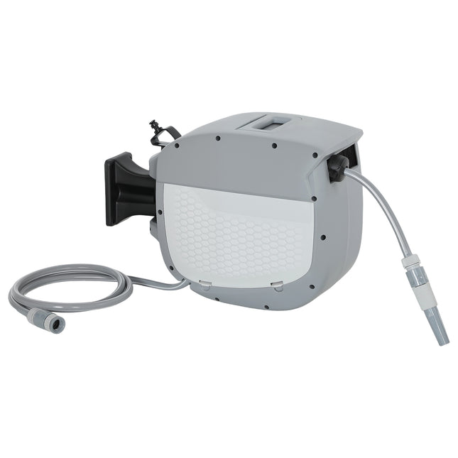 Retractable Garden Hose Reel with Wall Mount, 20m Hose