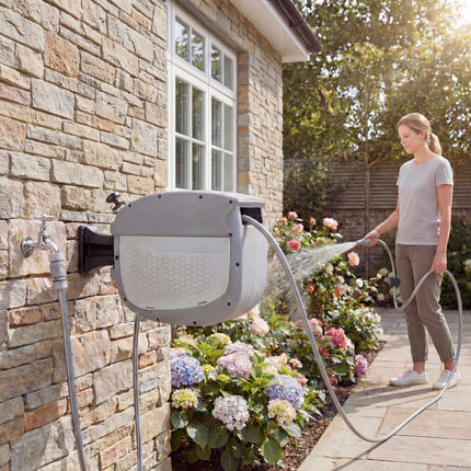 Retractable Garden Hose Reel with Wall Mount, 20m Hose